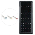 Miniatyrbillede 1 af 8: 60 STK/Sæt Rhinestone Nose Ring Bone Stud rustfrit stål Multicolor