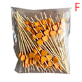 Miniatyrbilde 1 av 8: 100 stk/pose Hjerte Bambus  Picks Buffet Cupcake Fruktgaffel Kake D F