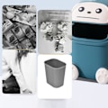 Miniatyrbilde 5 av 8: Ins Desktop Liten søppelbøtte Avfallsbeholder Soverom Hjem e søppelbøtte D