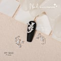 Miniatyrbillede 1 af 8: 3 Stk Nail Art Charm 3D Butterfly Moon Rhinestones Love Nail Dri F 3Pcs