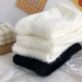 Miniatyrbillede 4 af 5: Mink fløjlsstrømper til kvinder og mænd efterår og vinter Thicken T White