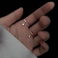 Miniatyrbild 4 av 8: Chain Tofs Ring Justerbar Enkelt Mode Dam Party Ring J Silver