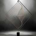 Miniatyrbilde 5 av 8: Square Wave Kinetic Spinner Creative Design Of Dekorative Ornam Silver