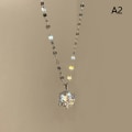 Miniatyrbilde 1 av 5: Shiny Zircon Thin Line Enkel Choker Halskjede Kvinnersmykker Col Silver