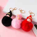 Pikkukuva 4 / 5: Sleeping Baby Avaimenperä ja Fluffy Pehmo Doll Avaimenperät Naisten Tytöt A3
