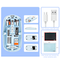 Miniatyrbild 8 av 8: M233Transparent Magnetic Mouse Trippelläge 2.4G Bluetooth Compa Orange A9
