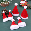 Miniatyrbilde 2 av 8: 2stk Dukkehus Miniatyr julenisselue Dukke Rød lue 3*5cm
