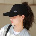 Pikkukuva 2 / 8: Kirje yksivärinen korkea ponytail baseball- cap Urheilu Golf Tenni White