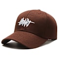 Miniatyrbillede 1 af 8: Broderi Brev Efterår Vinter Baseball Cap Mænd Kvinder Justerab Brown