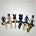 Miniatyrbilde 1 av 8: 12stk Sett 8-10cm Skibidi Toalettfigurer Lekemodell Action