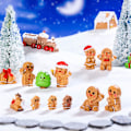 Miniatyrbilde 3 av 8: Mini Julepynt Pepperkake Mann Snømann Mikrolandskap A8