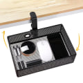 Miniatyrbilde 2 av 8: Under skrivebordet Skuffeboks 360 Roterende Skuff Skjult Organizer Meta Black