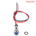 Pikkukuva 1 / 5: P67 Vedenpitävä 6 mm:n metallinen LED-varoitusvalo 15(Blue 220V)
