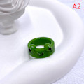 Pikkukuva 1 / 5: e Smile Frog Sormukset Naisten Tytöille Hauskat sarjakuvat Eläinsormukset A Green