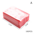 Miniatyrbillede 1 af 8: 100 stk. Hine Sealing Æggeblomme Sprød Snowflake Emballagepose DIY A