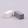 Miniatyrbillede 3 af 5: 1:87 Containermodel 20 fod fragt til jernbanescene La Watermelon red