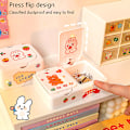 Miniatyrbilde 5 av 7: Kawaii tegneserie skrivebordsarrangørboks knapp kosmetikk smykker lage D