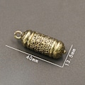 Miniatyrbillede 1 af 5: Hul messing Buddha flaske Sutra Cylinder vedhæng nøglering hals A