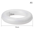 Miniatyrbild 1 av 8: Vit rund polystyrenskumring för julhantverk DIY hand A5
