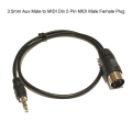Miniatyrbilde 1 av 6: 3,5 mm Stereo Jack o Kabel Aux hann til MIDI Din 5 Pins MIDI hann