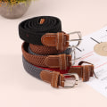 Miniatyrbilde 6 av 8: Beltevevd lerretsbelte Metallspenne Herre Dame Elastisk flettet B 1#