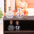 Miniatyrbilde 2 av 5: 1:12 Dukkehus Oppbevaringstank Glassflaske m/korklokk Tiny Jar 4#