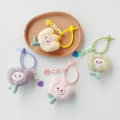 Miniatyrbilde 2 av 8: Kawaii tegneserie blomster nøkkelring e plysj tulipan nøkkelring poser Pend Yellow