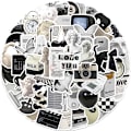 Miniatyrbillede 2 af 5: 61 Stk Sort Hvid Simple Style Graffiti Sticker Bil Guitar Suit