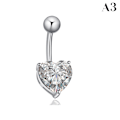 Miniatyrbillede 1 af 8: Farve Zircon Crystal Belly Button Ring Creative Butterfly Penda A3