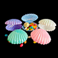 Miniatyrbillede 7 af 8: 1Pc e Shell Plastic Candy Box MakeUp Smykker Opbevaringsæsker Wedd Blue
