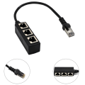Miniatyrbild 1 av 7: Ethernet-kabeldelare Nätverksadapter Ethernet-delare 1 till