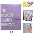 Miniatyrbillede 1 af 8: 100 kuvert udfordring mappe par udfordring begivenhed notesblok sa A1
