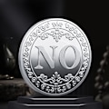 Miniatyrbilde 5 av 5: Diameter 4cm Mynt JA eller NEI Ta avgjørelse Minneplating A