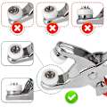 Miniatyrbild 8 av 8: Tångverktyg Metallsömnadsknappar Hollow Solid Prong Press B