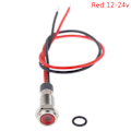 Pikkukuva 1 / 5: P67 Vedenpitävä 6 mm:n metallinen LED-varoitusvalo 11(Red 12-24v)