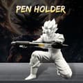 Miniatyrbilde 7 av 8: 3D-printet kul Super Saiyan pennholderfigur skrivebordsstasjon Multicolor