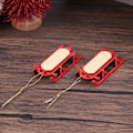 Miniatyrbillede 5 af 8: 1:12 Dukkehus Mini Slæde Model Ski Board Xmas Tree Pendant Ch