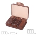 Pikkukuva 1 / 8: 7Grids Pill Box Tablet Container Travel Organizer Case Lääketiede Brown