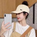 Miniatyrbilde 3 av 8: Baseball cap Snapback hestehale halvtom topp cap kpop lue dame Black