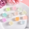 Pikkukuva 1 / 8: 10 kpl Mini Luminous Colorful Square Sugar Game Flatback Resin A13