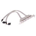 Miniatyrbillede 3 af 8: 4-ports USB 2.0 til 9-bens Mainboard Header Bracket forlængelse