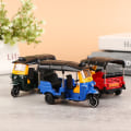 Pikkukuva 5 / 5: Alloy Tricycle Retro Simulation Model Three Wheeled Motorcycle Red