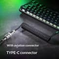 Miniatyrbillede 6 af 8: USB Type C spiralkabel til mekanisk tastatur Max Aviation Co A5