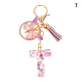 Pikkukuva 1 / 8: 1 kpl A-Z Letters avaimenperä naisille Tupsu Butterfly Pendant Ini T
