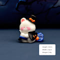 Miniatyrbillede 1 af 8: Mini Halloween Ornament Græskar Spøgelse Heks Figur Mikroskopisk Land A1