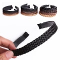 Pikkukuva 7 / 8: Fishbone Braid Lazy Wig Twist Braid otsapanta Bohemia naisten hiukset Black 1cm
