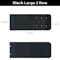 Miniatyrbilde 1 av 8: Dame BH Extension Strap Extenders Spenner Elastisk Extender Br 17(A 2R3H black)