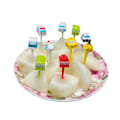 Pikkukuva 2 / 8: Sarjakuva Fruit Fork Toothpicks ja Animal Selection Mini Lunch Bo