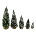 Miniatyrbilde 5 av 7: Mini Juletre Pine Flocking Stained White Cedar Desktop 10CM
