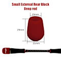 Miniatyrbillede 1 af 8: Fiskestangsstik FishingRod Skridsikkert håndtag Beskyttelsesetui Lur deep red 15mm